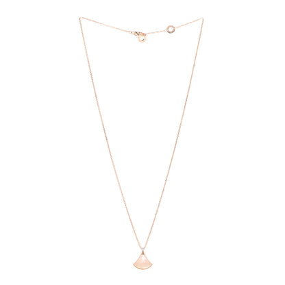 Bulgari 18K Rose Gold Diamond Mother of Pearl Small Divas' Dream Pendant Necklace 3 of 5