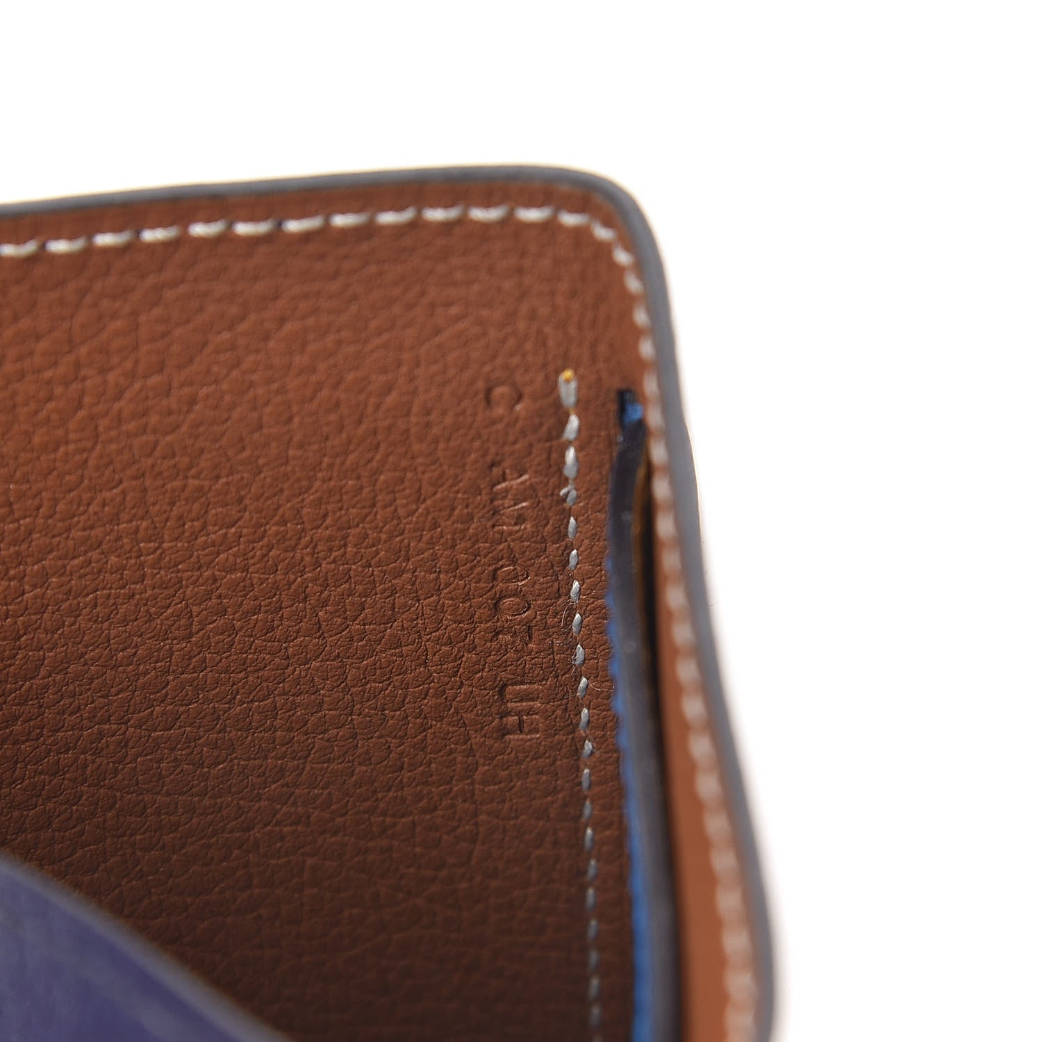 Hermes Evercolor Necto Card Holder Bleu Encre Ambre Bleu Zellige 7 of 7