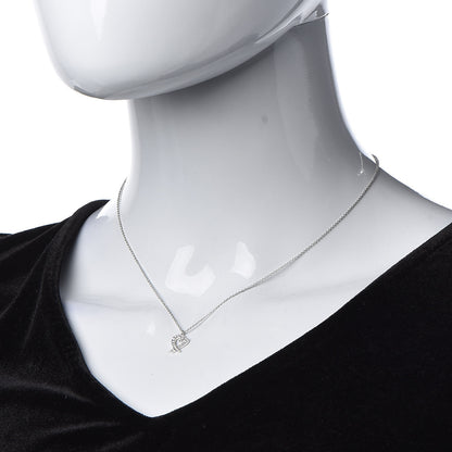 Tiffany 18K White Gold Diamond Mini Paloma Picasso Loving Heart Pendant Necklace 2 of 8