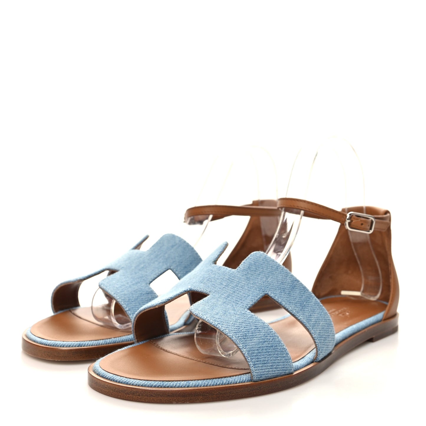 Denim Santorini Sandals 40 Bleu Clair