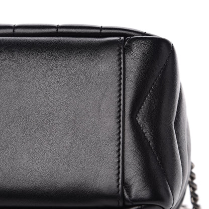 Saint Laurent Calfskin Y Quilted Monogram Small Loulou Bowling Bag Black 9 of 9