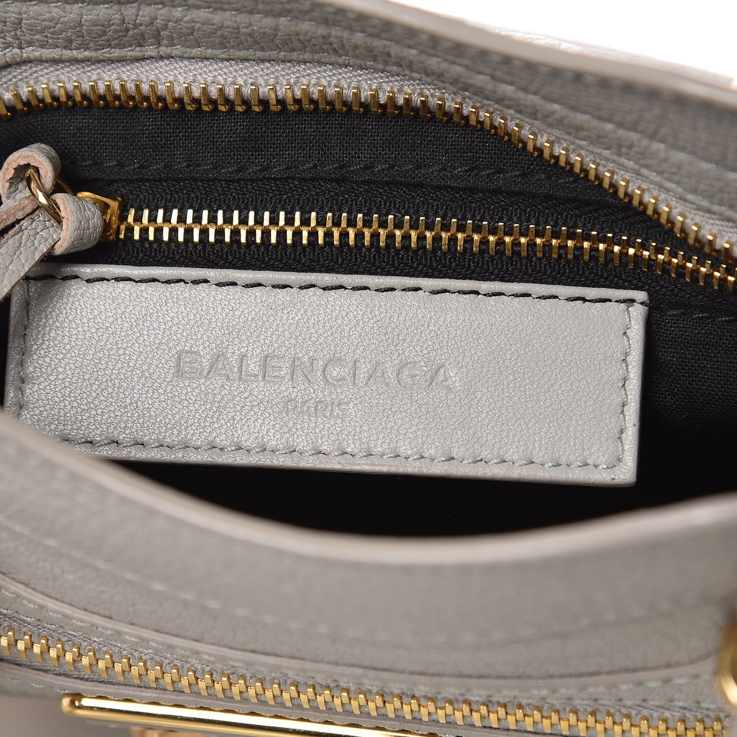 Balenciaga Chevre Gold Metallic Edge Hardware Mini City Gris Glace 6 of 9