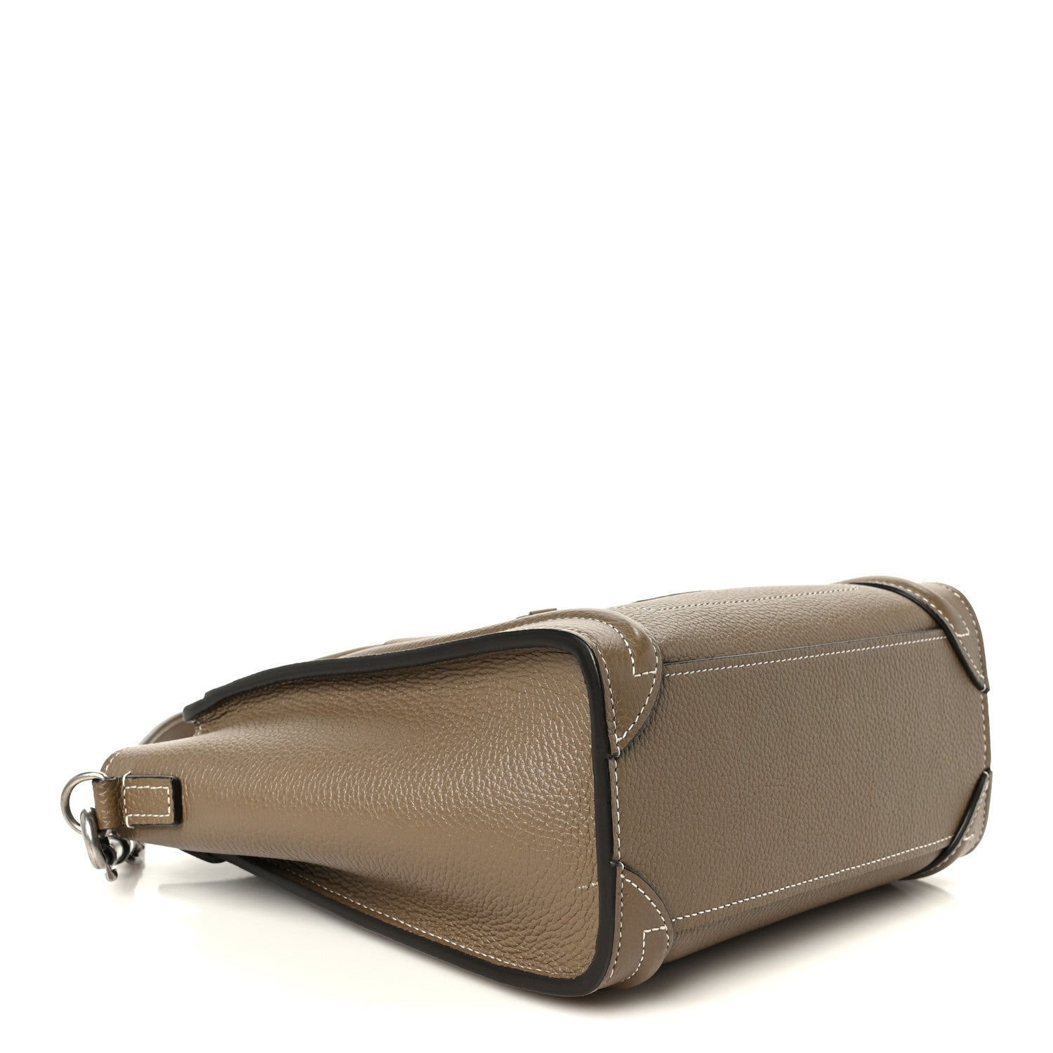 Celine Drummed Calfskin Nano Luggage Souris 4 of 11