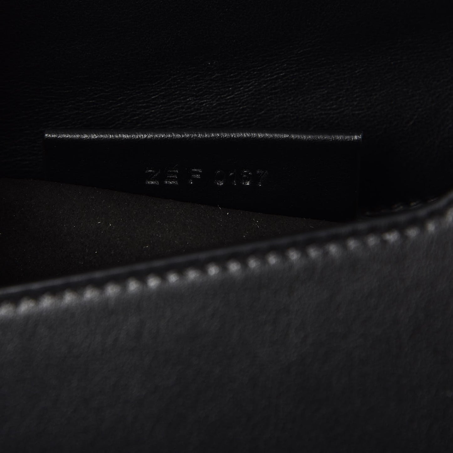 Calfskin Mini Pandora Box Logo Strap Crossbody Bag Black