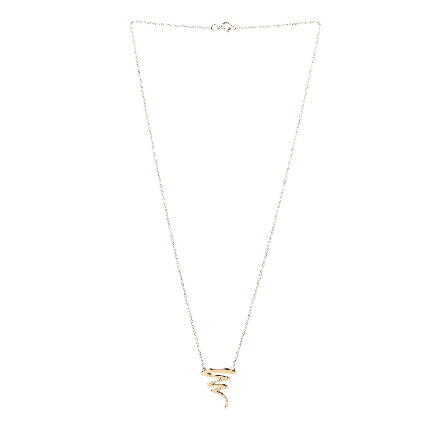 18K Yellow Gold Paloma Picasso Scribble Pendant Necklace