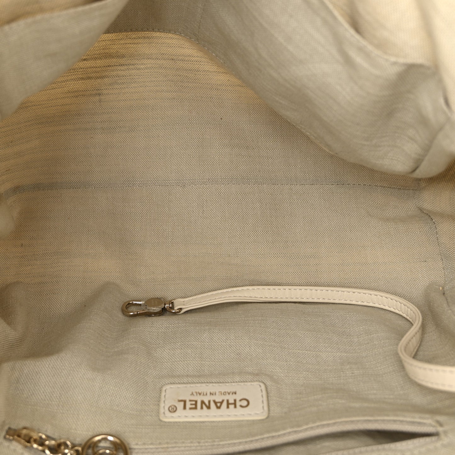 Mixed Fibers Small Deauville Tote White