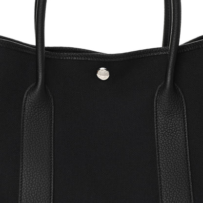 Hermes Toile Negonda Garden Party Tote 36 MM Bleu Marine Black 8 of 11