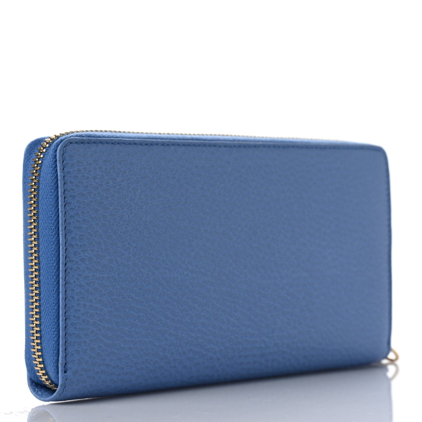 Dollar Calfskin GG Marmont Zip Around Wallet Clear Sky Blue