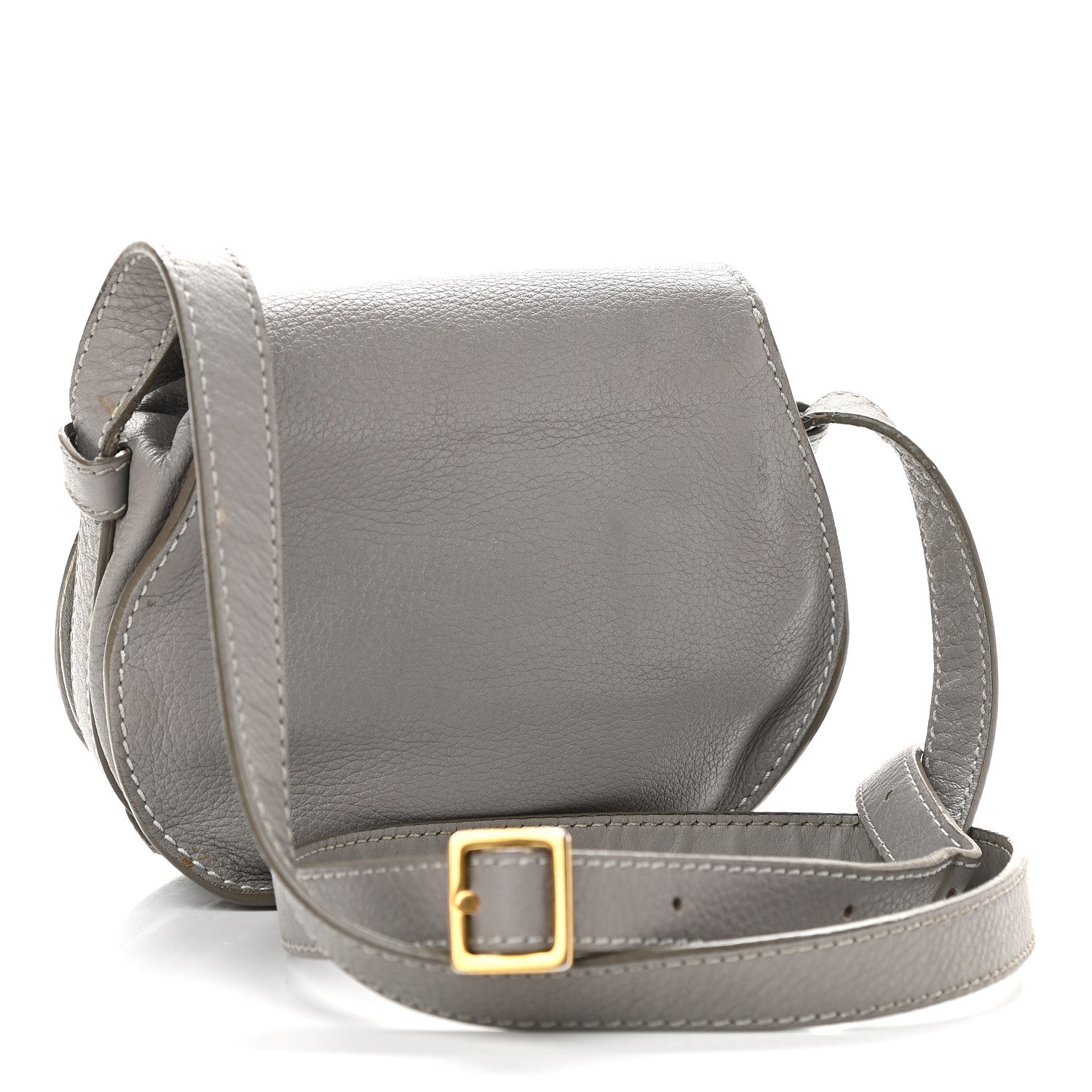 Chloe Calfskin Mini Marcie Round Crossbody Bag Cashmere Grey 3 of 11