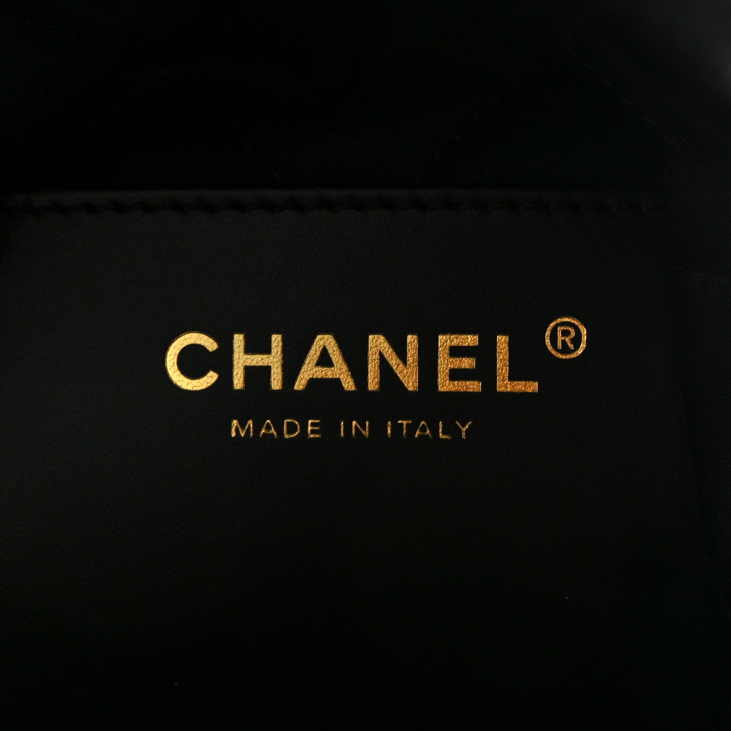 Shiny Calfskin Striped Mini Chanel 22 Black White