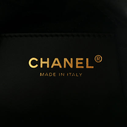Chanel Shiny Calfskin Striped Mini Chanel 22 Black White 6 of 10