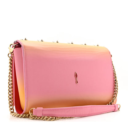 Christian Louboutin Calfskin Spikes Loubinthesky Paloma Wallet On Chain Degraftersun Gold 3 of 16