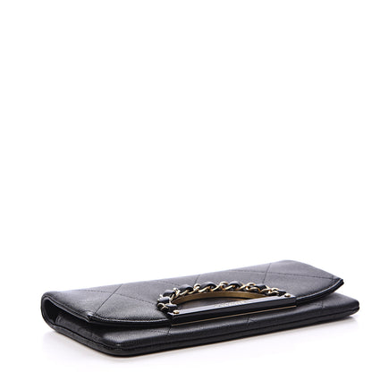 Chanel Grained Calfskin Small Chain Handle Clutch Black 3 of 7