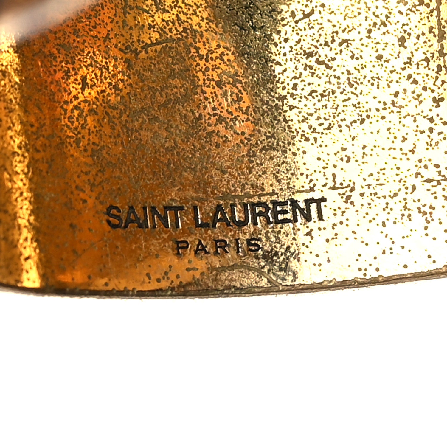 Saint Laurent Brass Snake Cuff Bracelet Gold 4 of 4
