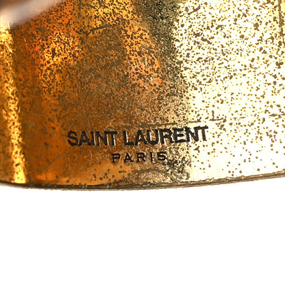 Saint Laurent Brass Snake Cuff Bracelet Gold 4 of 4