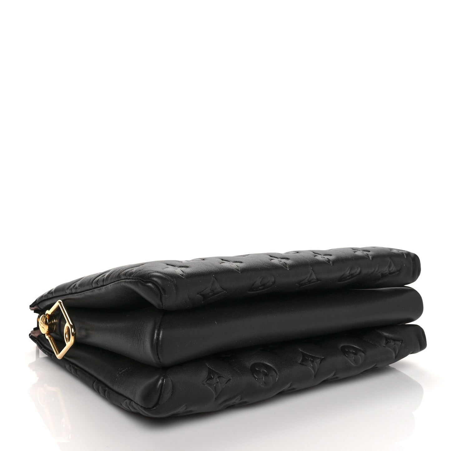 Lambskin Embossed Monogram Coussin PM Black