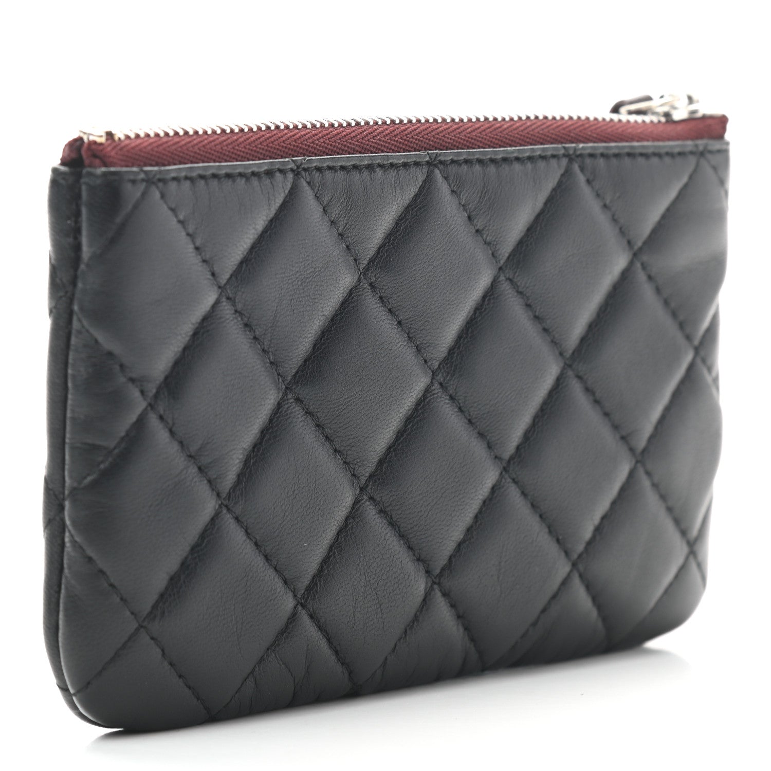 Chanel Lambskin Quilted Small Cosmetic Case Black 3 of 7
