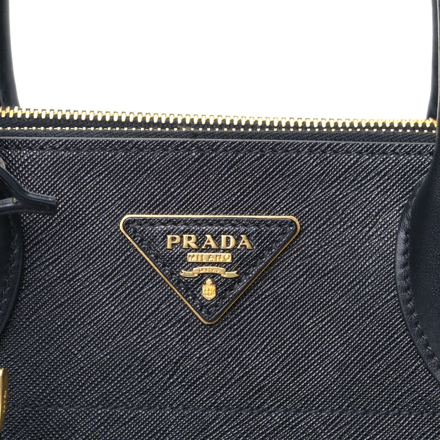 Prada Saffiano Greche Greca Paradigme Bag Black Pink 6 of 6