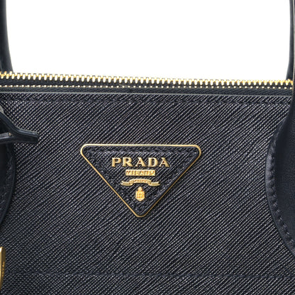 Prada Saffiano Greche Greca Paradigme Bag Black Pink 6 of 6