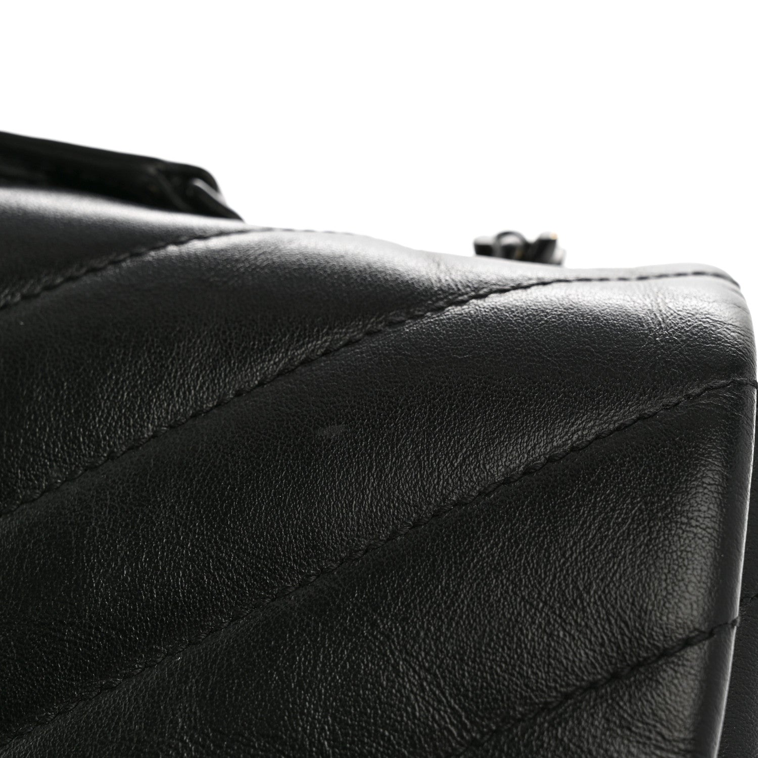 Saint Laurent Calfskin Y Quilted Monogram Large Loulou Chain Satchel Black 16 of 17
