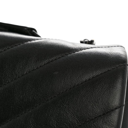 Saint Laurent Calfskin Y Quilted Monogram Large Loulou Chain Satchel Black 16 of 17