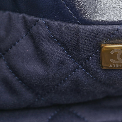 Chanel Shiny Calfskin Quilted Small Chanel 22 Navy 8 of 10