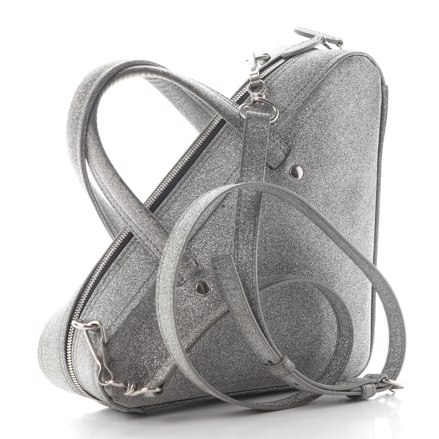 Glitter XS Triangle Duffle Argent Black