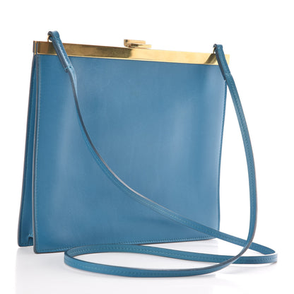 Celine Smooth Calfskin Mini Clasp Bag Teal Blue 3 of 9
