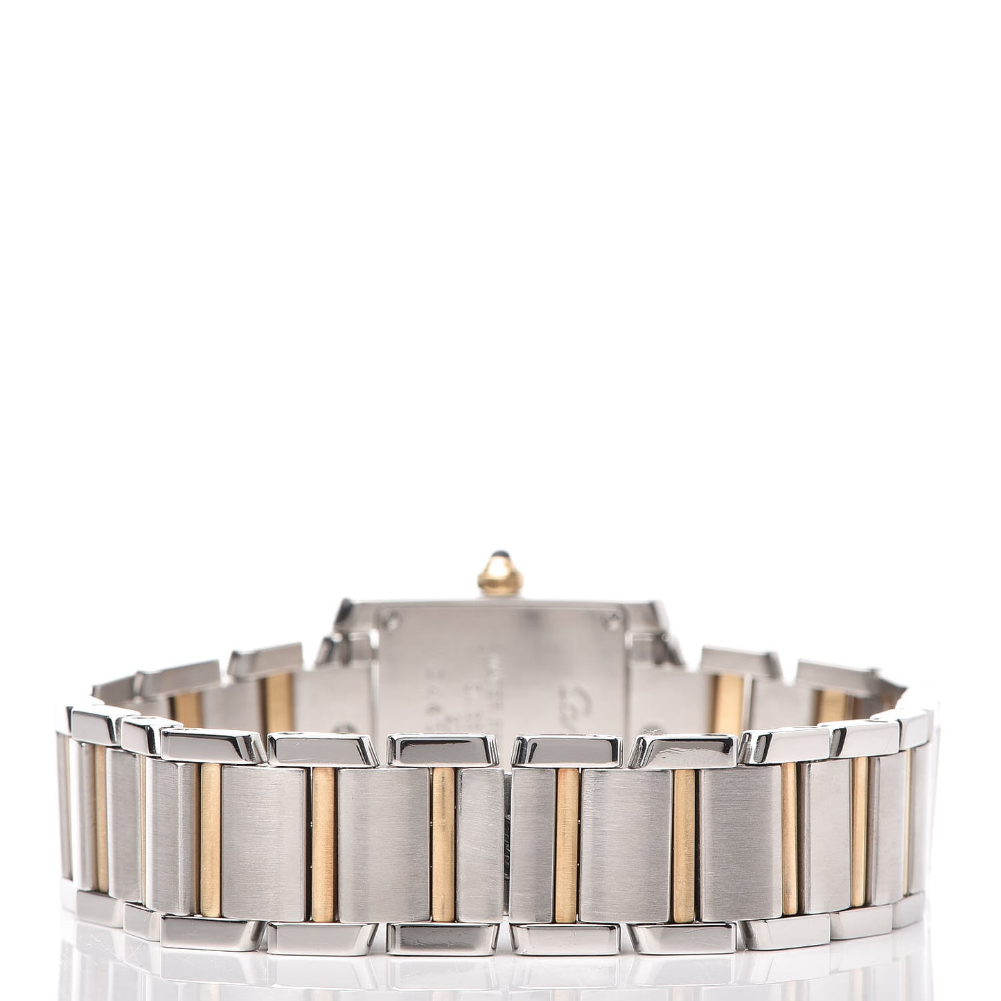 Stainless Steel 18K Yellow Gold 20mm Tank Francaise Quartz Watch