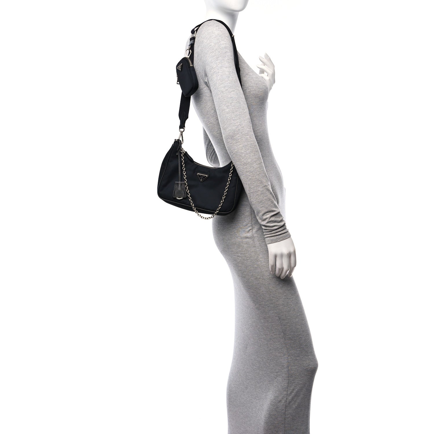 Prada Nylon Re-Edition 2005 Shoulder Bag Black 2 of 9