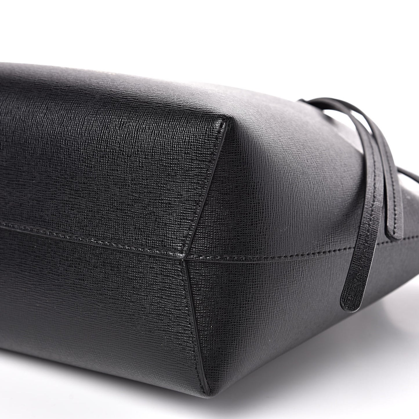 Saffiano Mini Bucket Bag Black Flamma