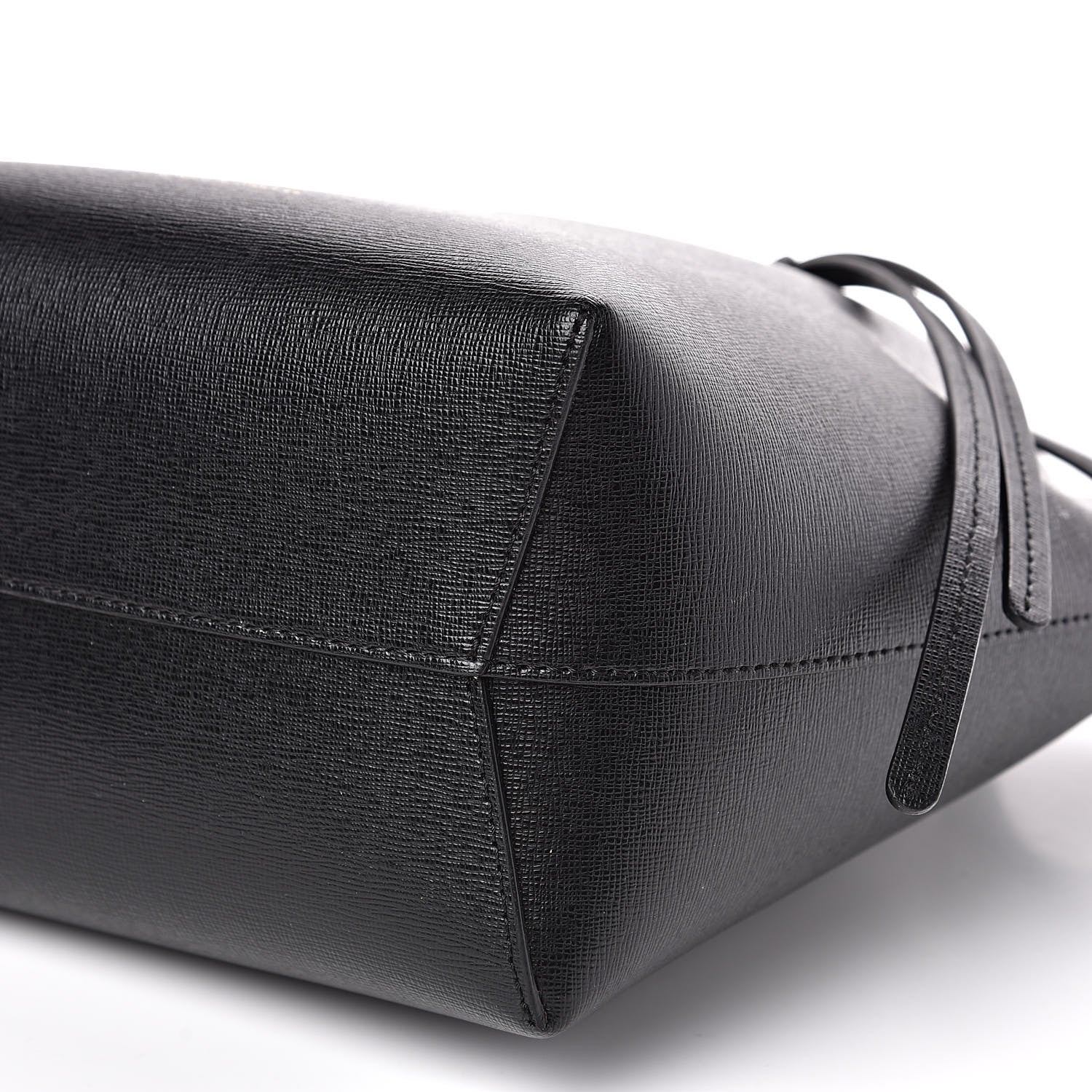 Mansur Gavriel Saffiano Mini Bucket Bag Black Flamma 8 of 11