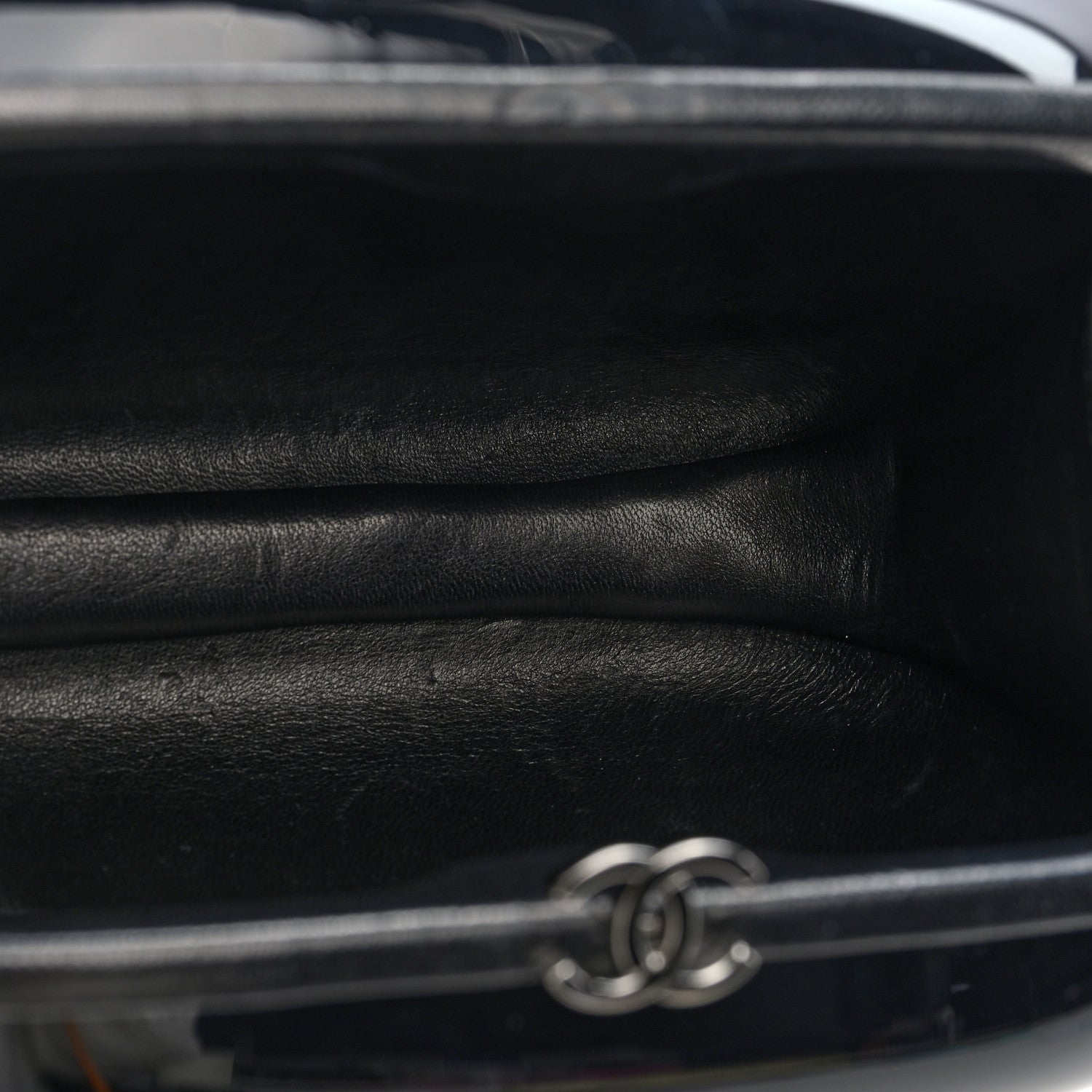 Chanel Lambskin Quilted Plexiglass Box Bag Black Gold 5 of 11