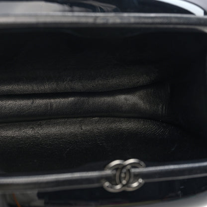 Chanel Lambskin Quilted Plexiglass Box Bag Black Gold 5 of 11