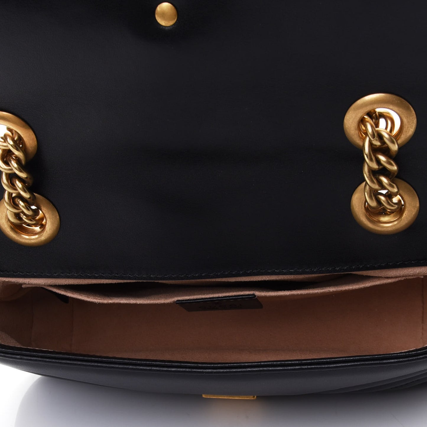 Calfskin Matelasse Mini GG Marmont Shoulder Bag Black