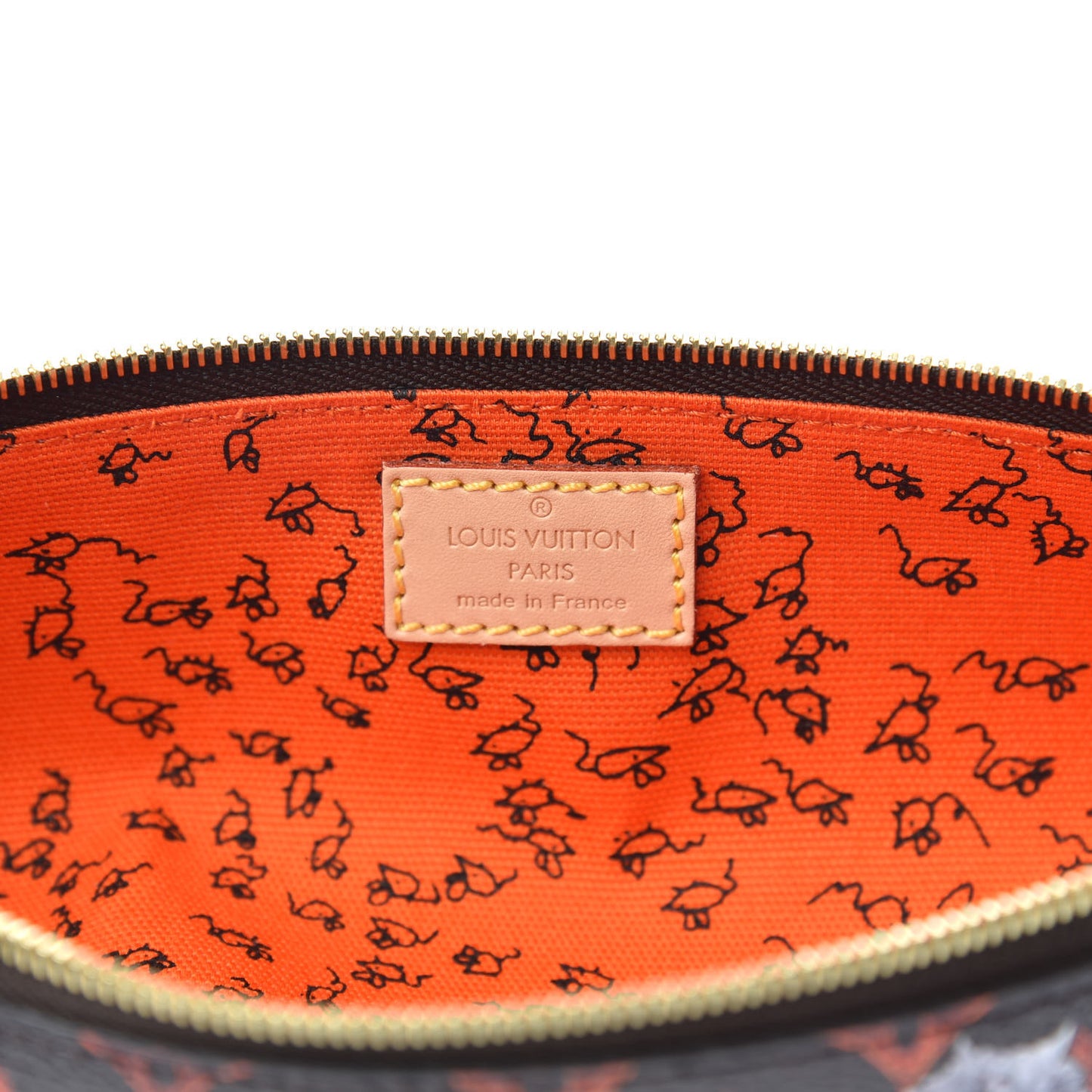 Catogram Elizabeth Pouch Orange Marron