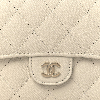 Chanel Caviar Quilted Medium Flap Wallet White 9 of 9