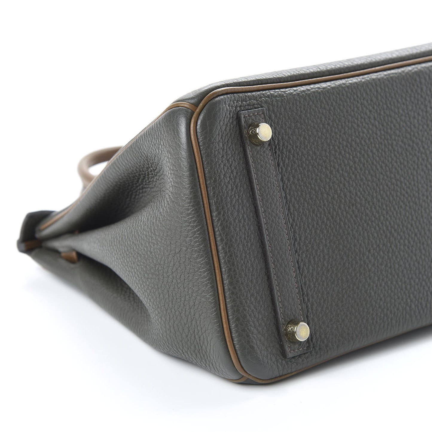 Togo Bi-Color Horseshoe Birkin 30 Vert de Gris Gold