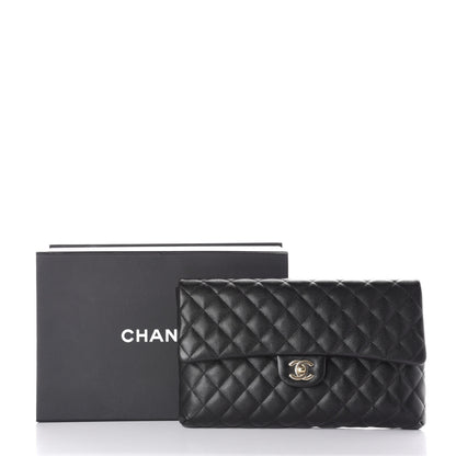 Chanel Caviar Quilted Flap Clutch Black 8 of 8