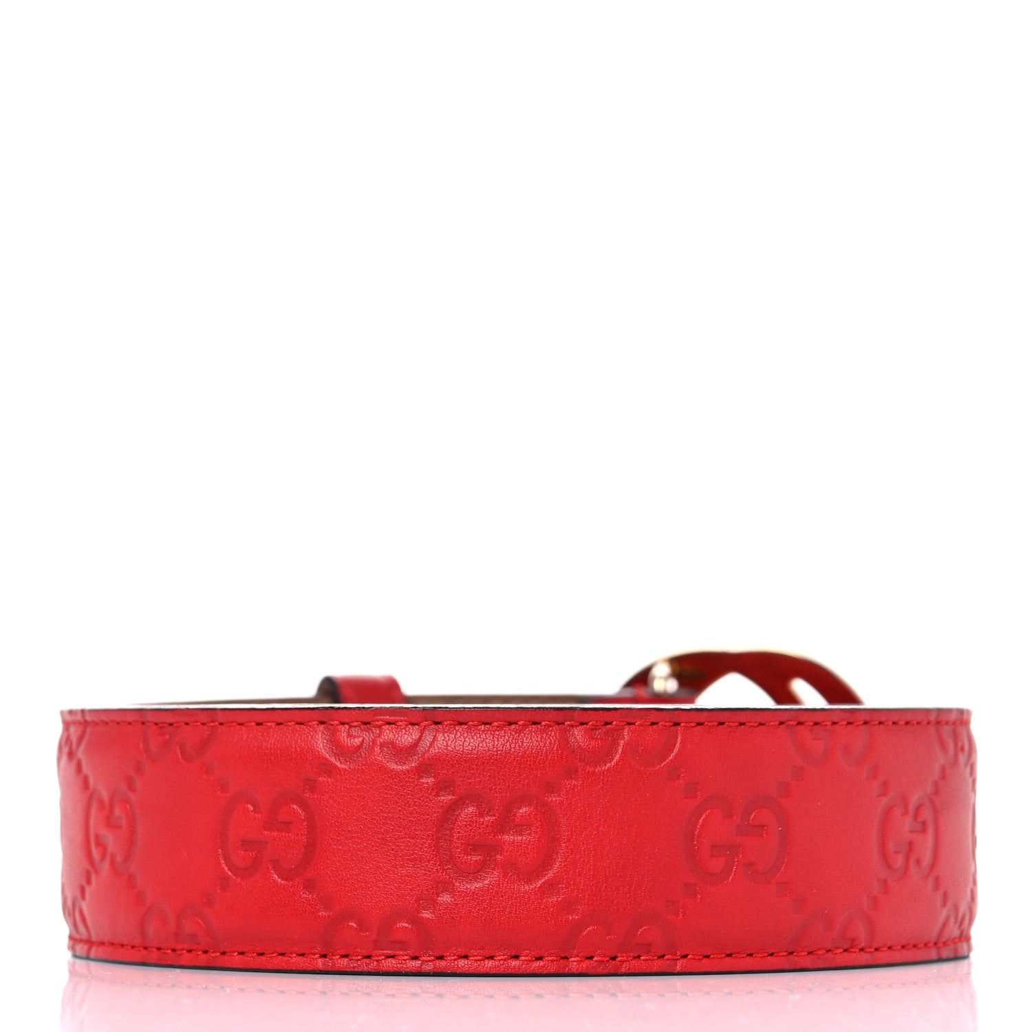 Gucci Guccissima Signature Interlocking G 37mm Belt 90 36 Rosso 2 of 8
