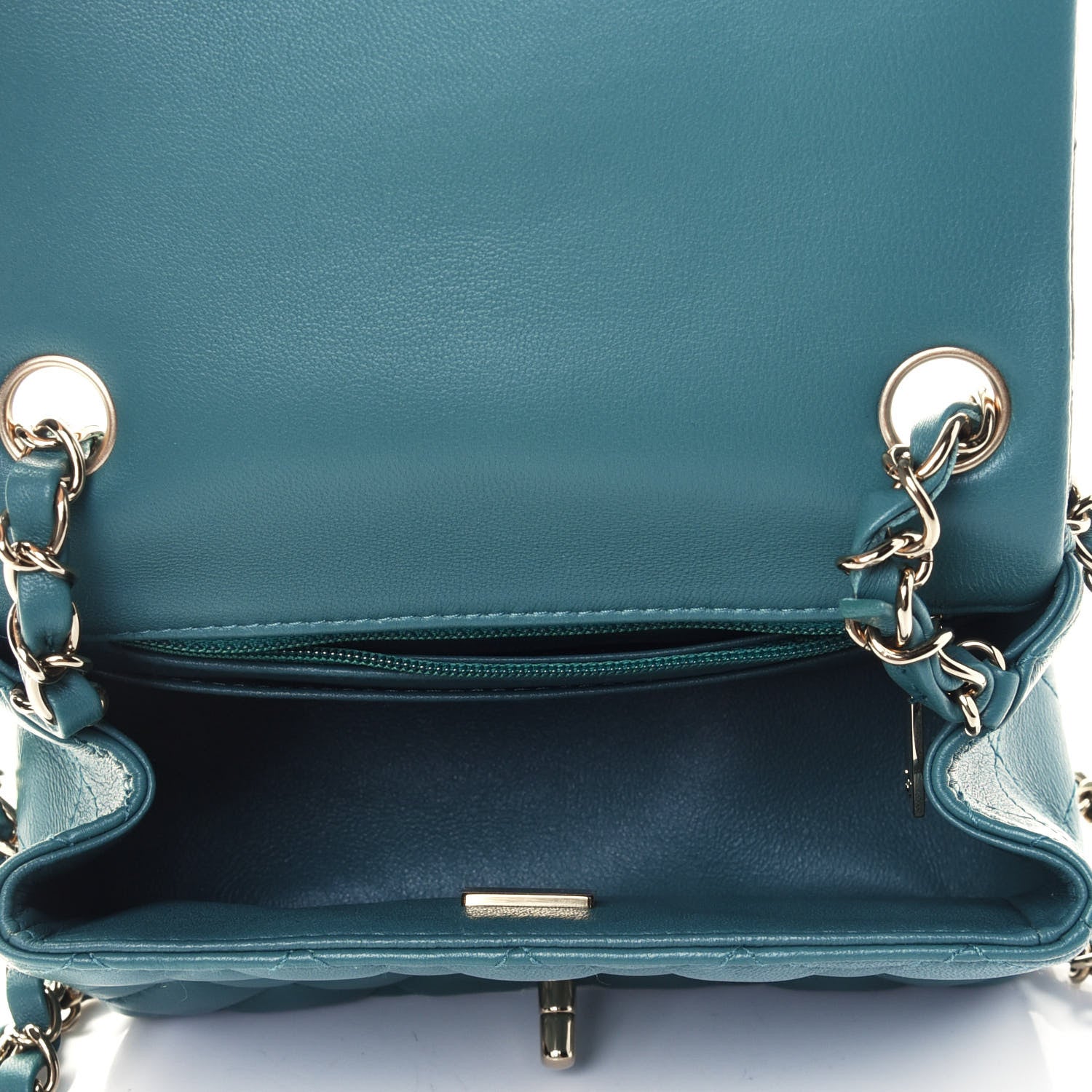 Chanel Lambskin Quilted Mini Square Flap Blue 4 of 4