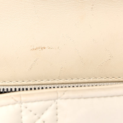 Christian Dior Lambskin Macrocannage Small Dior Caro Bag Ivory 8 of 12
