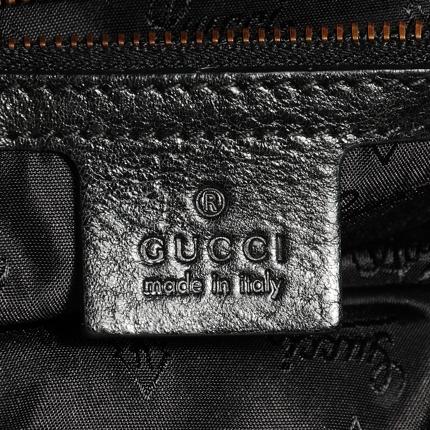 Gucci Calfskin Medium Babouska Shopping Tote Black 6 of 7