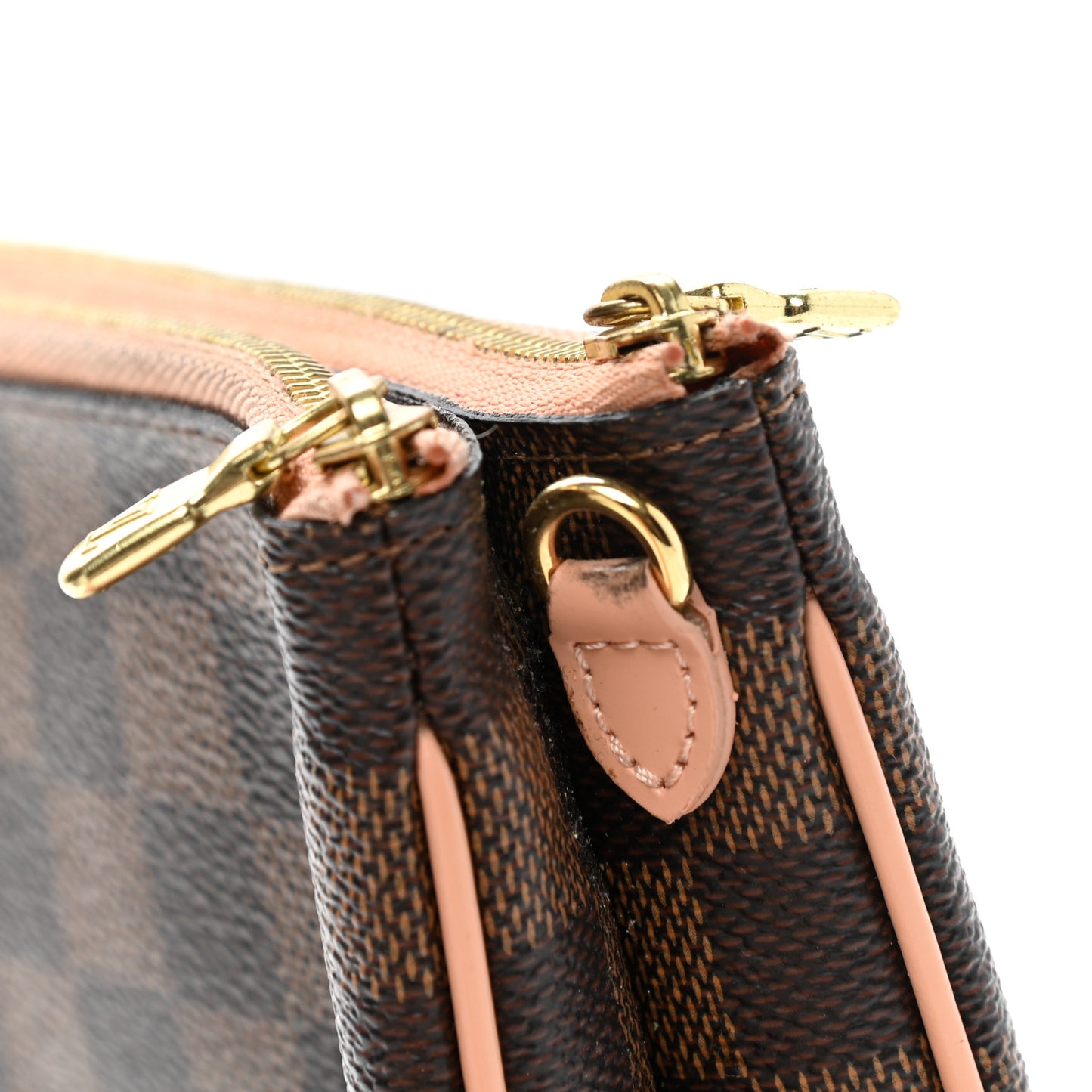 Damier Ebene Double Zip Pochette