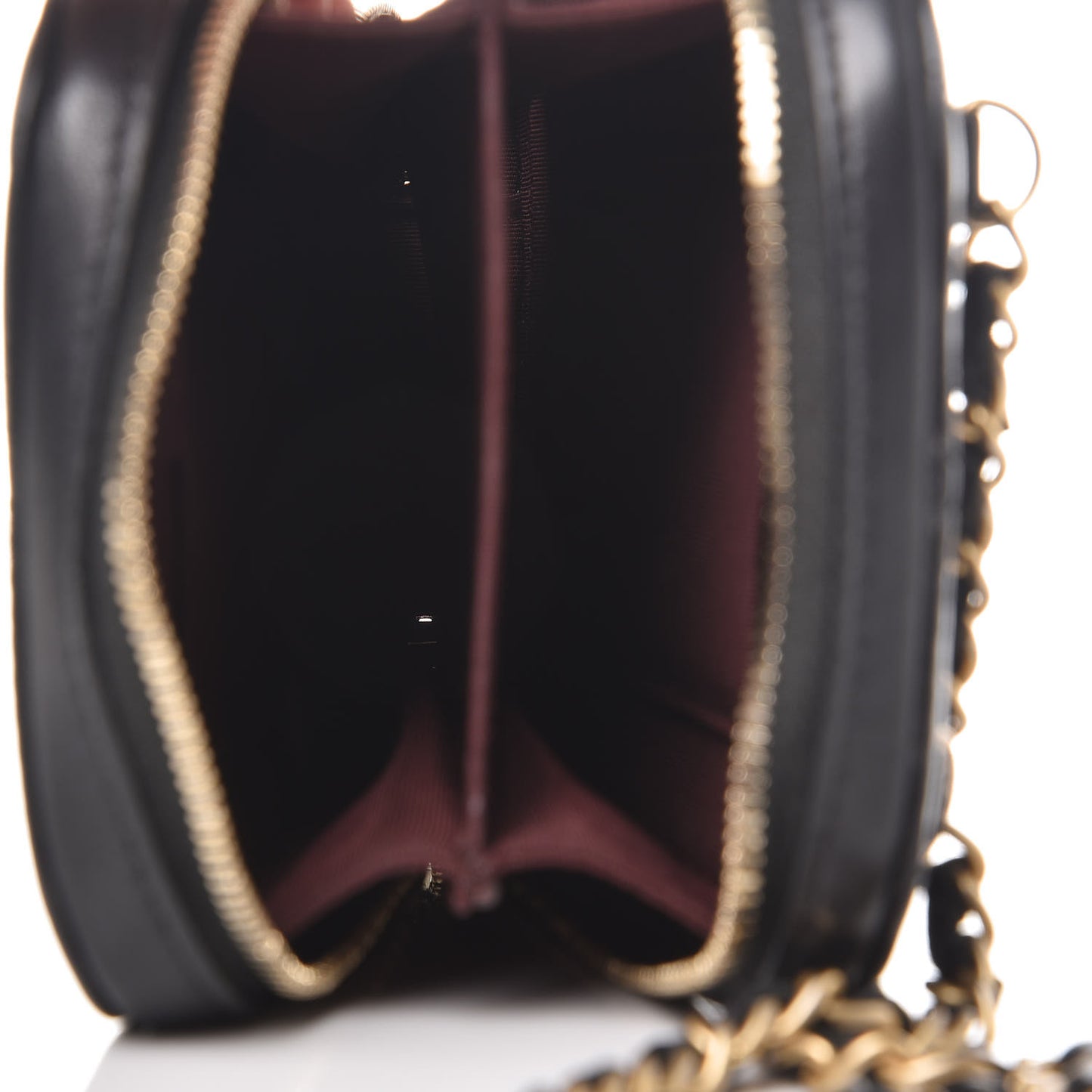 Lambskin Quilted Zip Phone Case Black