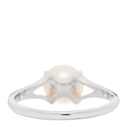 Mikimoto 18K White Gold Akoya Pearl 7.5mm Ring 53 6.25 4 of 5