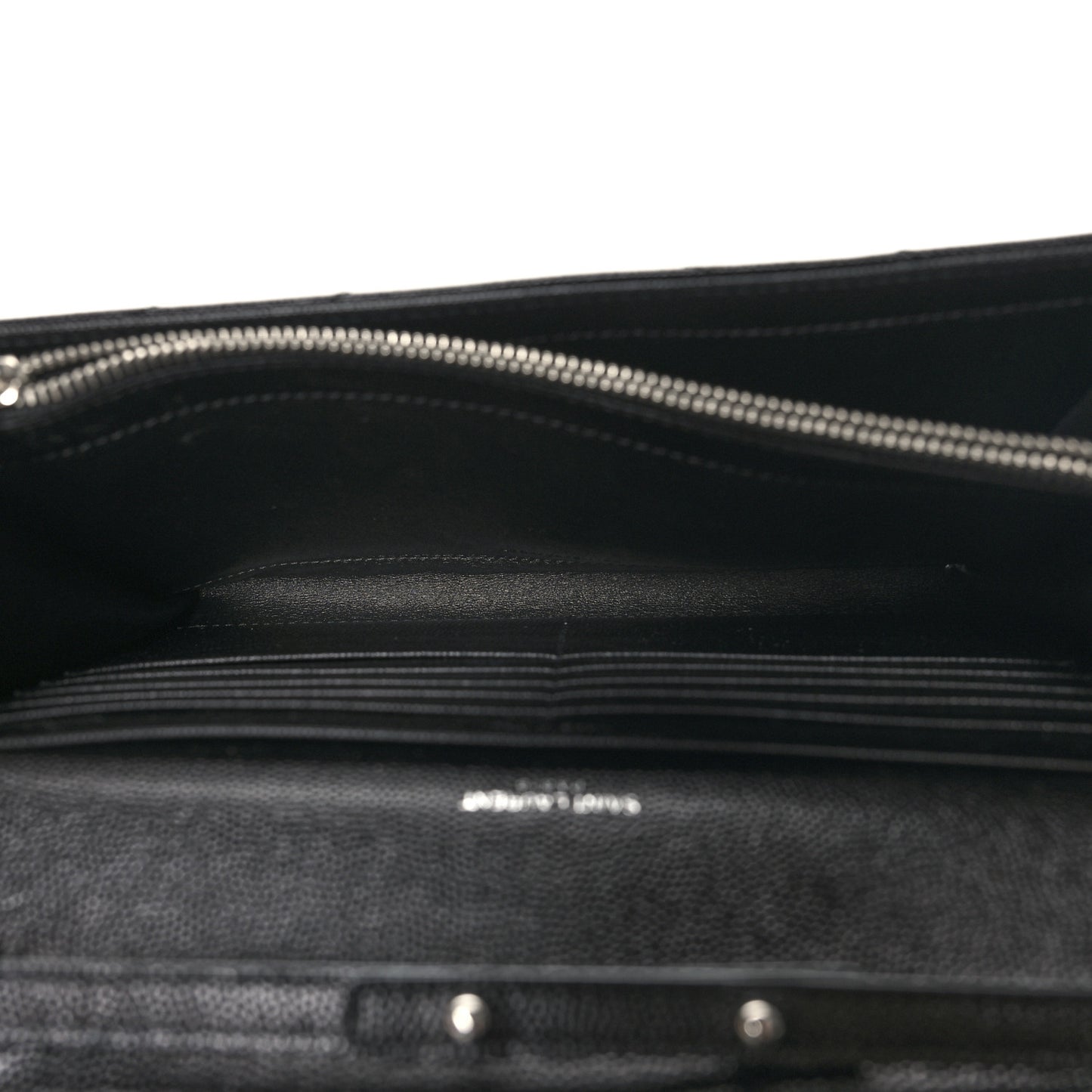Grain De Poudre Matelasse Chevron Monogram Chain Wallet Black