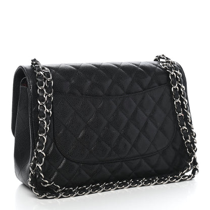 Chanel Caviar Quilted Jumbo Double Flap Black 3 of 9