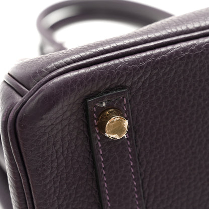 Hermes Taurillon Clemence Birkin 30 Raisin 13 of 13