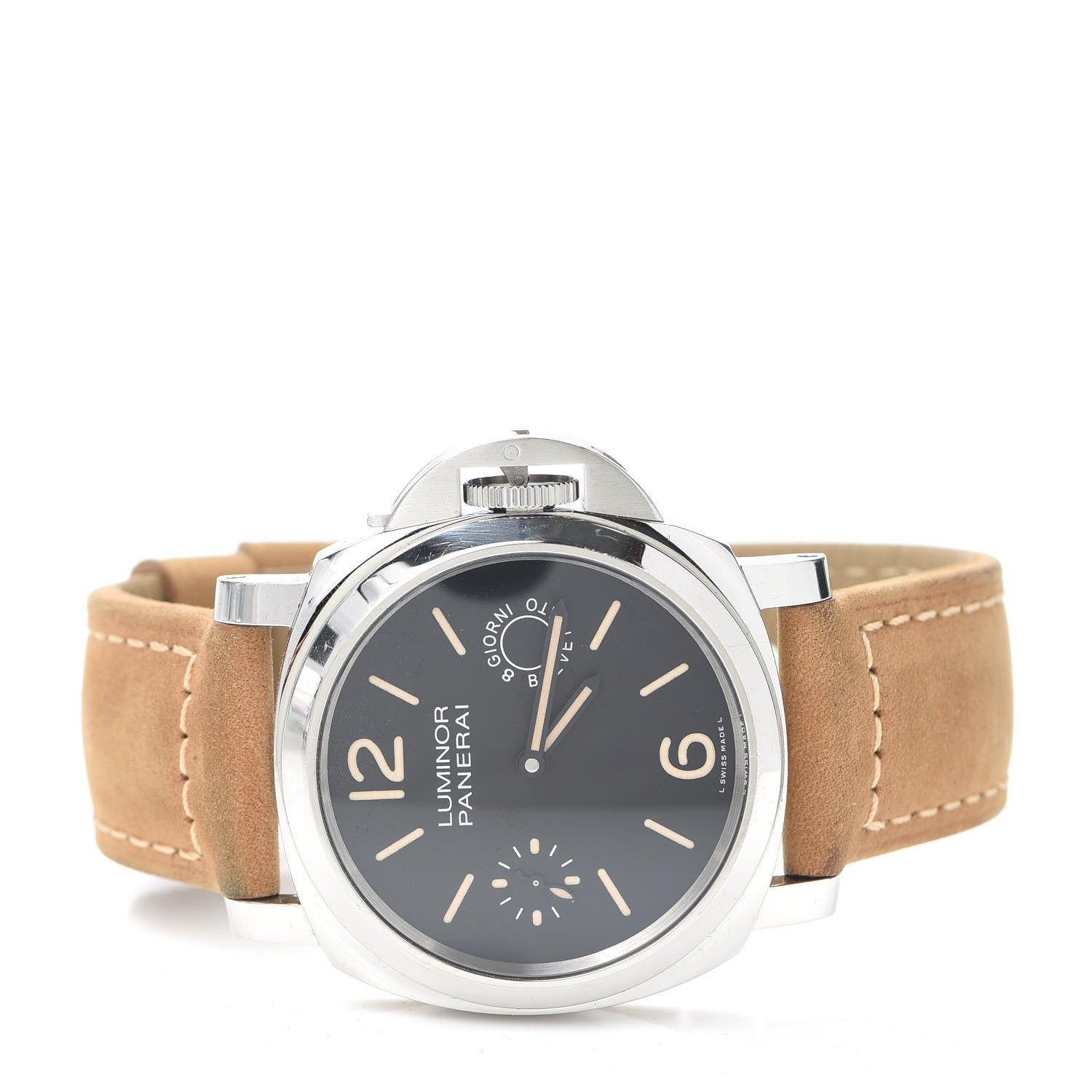 Panerai Stainless Steel Calfskin 44mm Luminor Marina Manual Winding Watch Black PAM00590 2 of 5